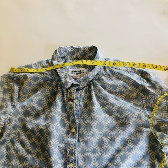 Anthropologie Holding Horses Ikat Western Print Isla Button Down Top Size 2 - Picture 8 of 12